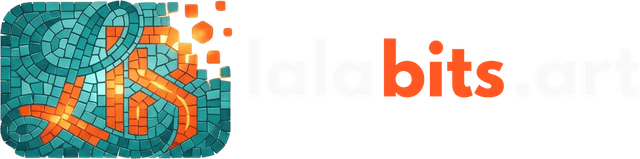 lalabits.art — beyaz yatay